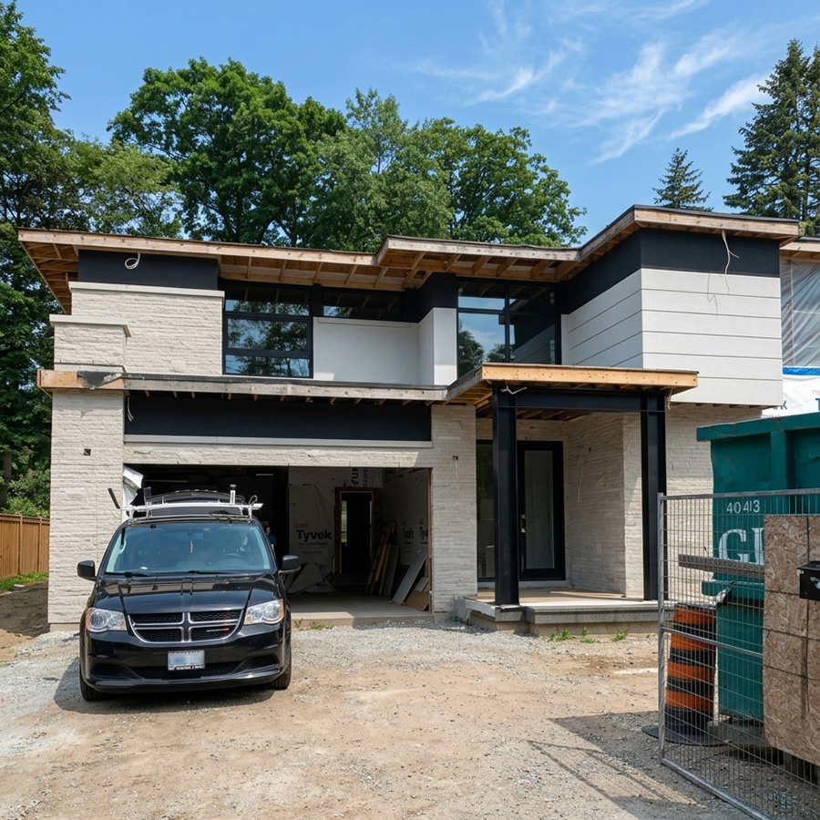 Modern custom home, Woodstock