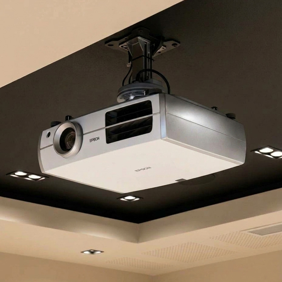 Projector theatre with tiered seating